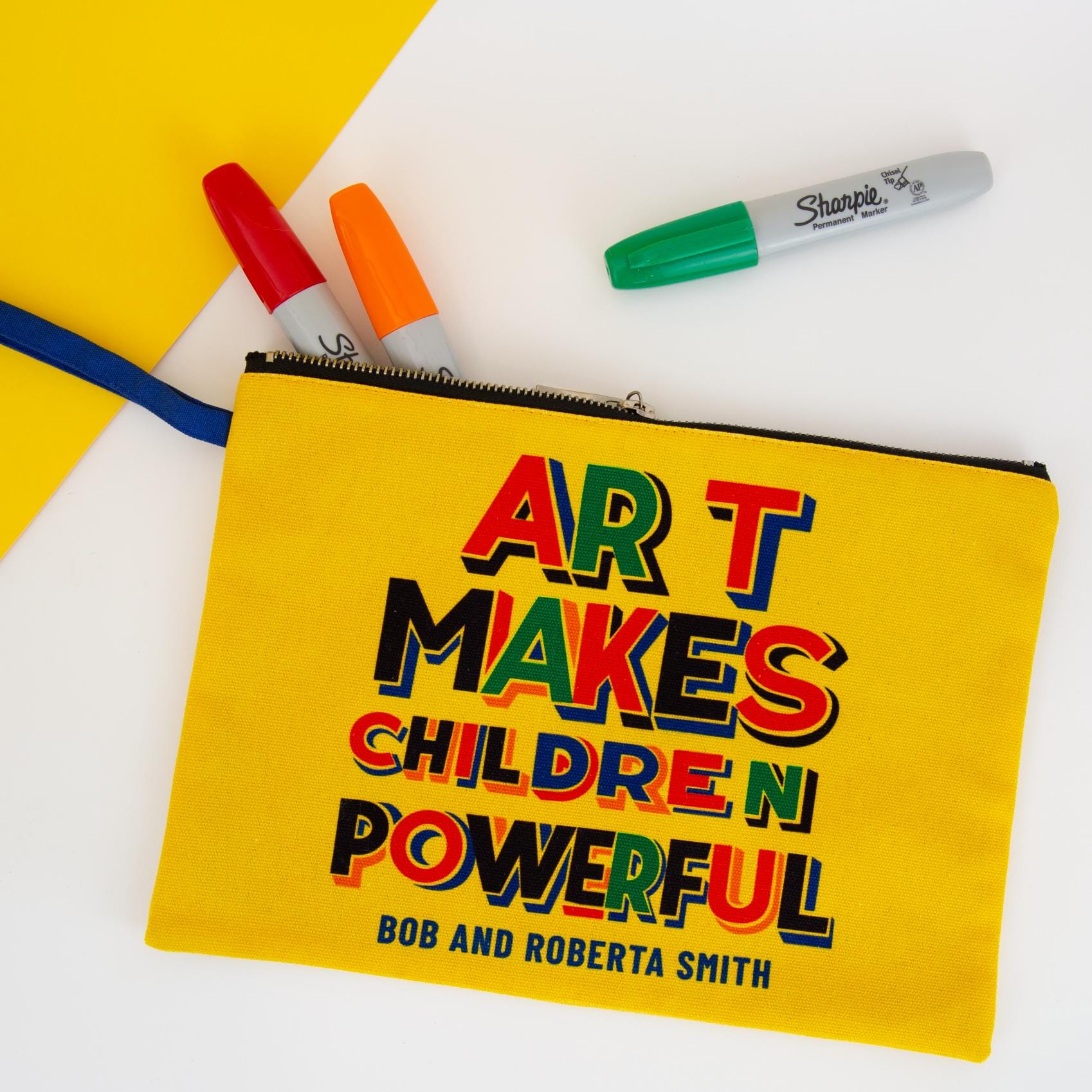 Art Makes Children Powerful Pencil Case x Bob and Roberta Smith Bags Third Drawer Down Studio 