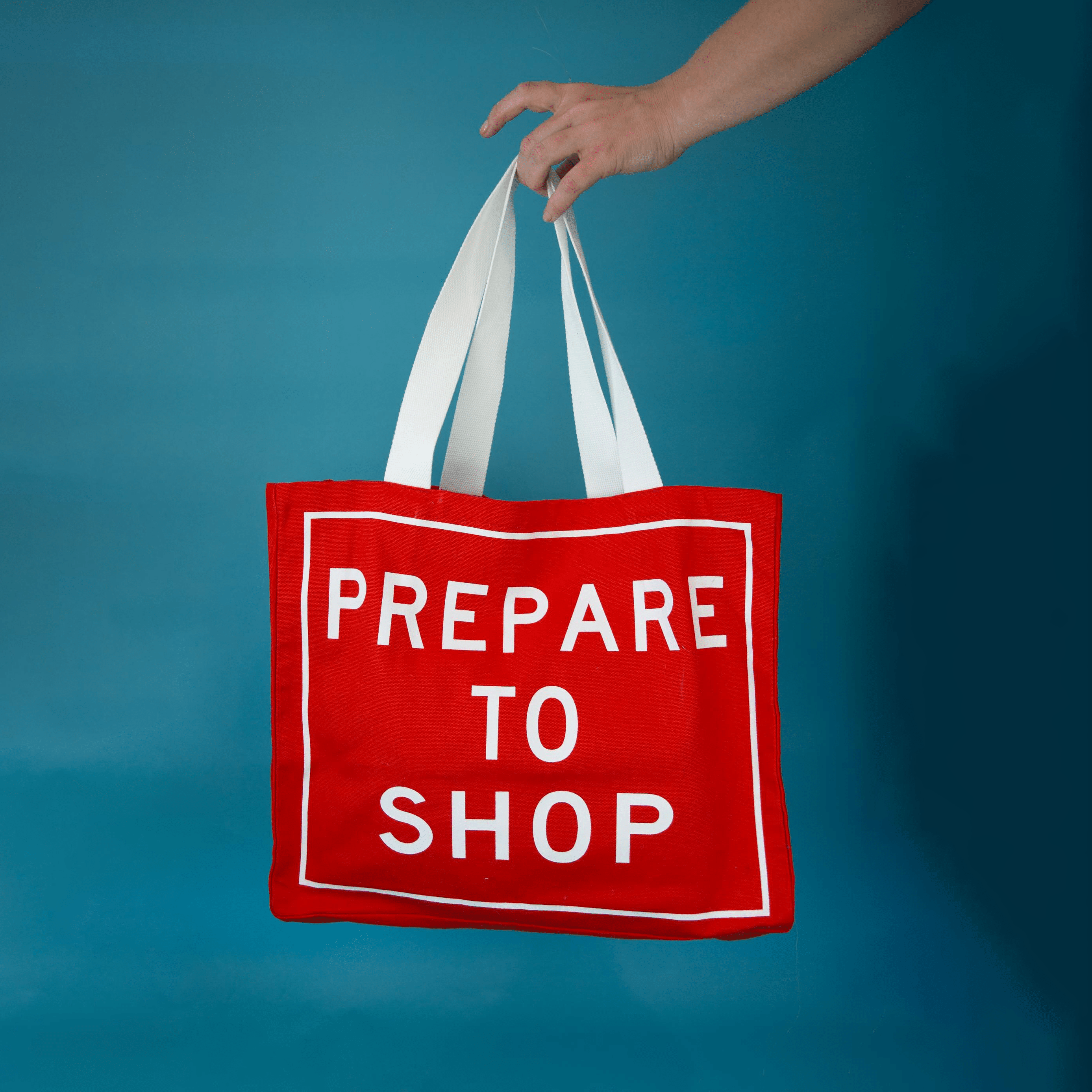 Prepare to Shop Tote Bag x Richard Tipping Bags Third Drawer Down Studio 