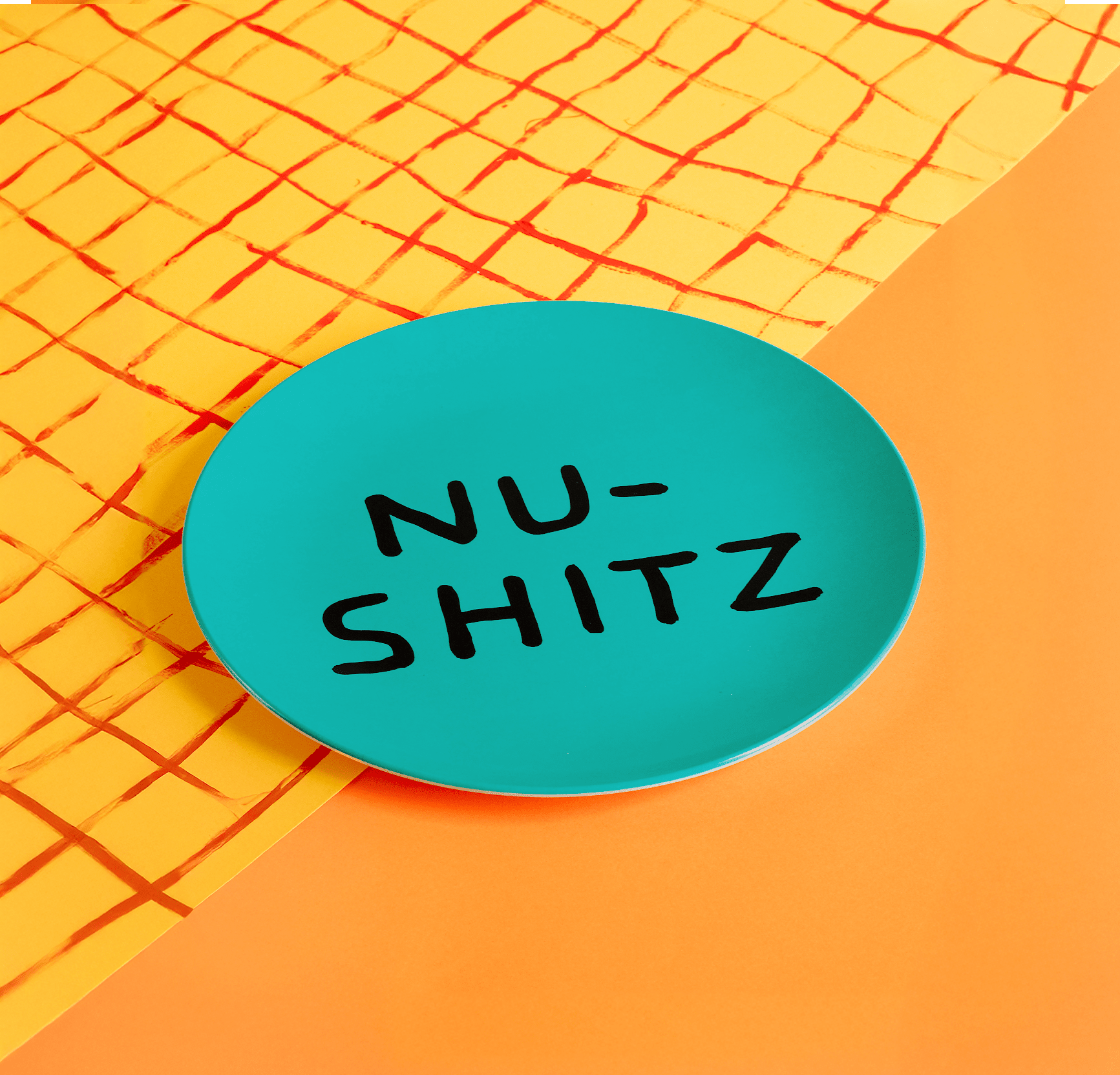 NU-SHITZ Melamine Plate x David Shrigley Tableware Third Drawer Down Studio 