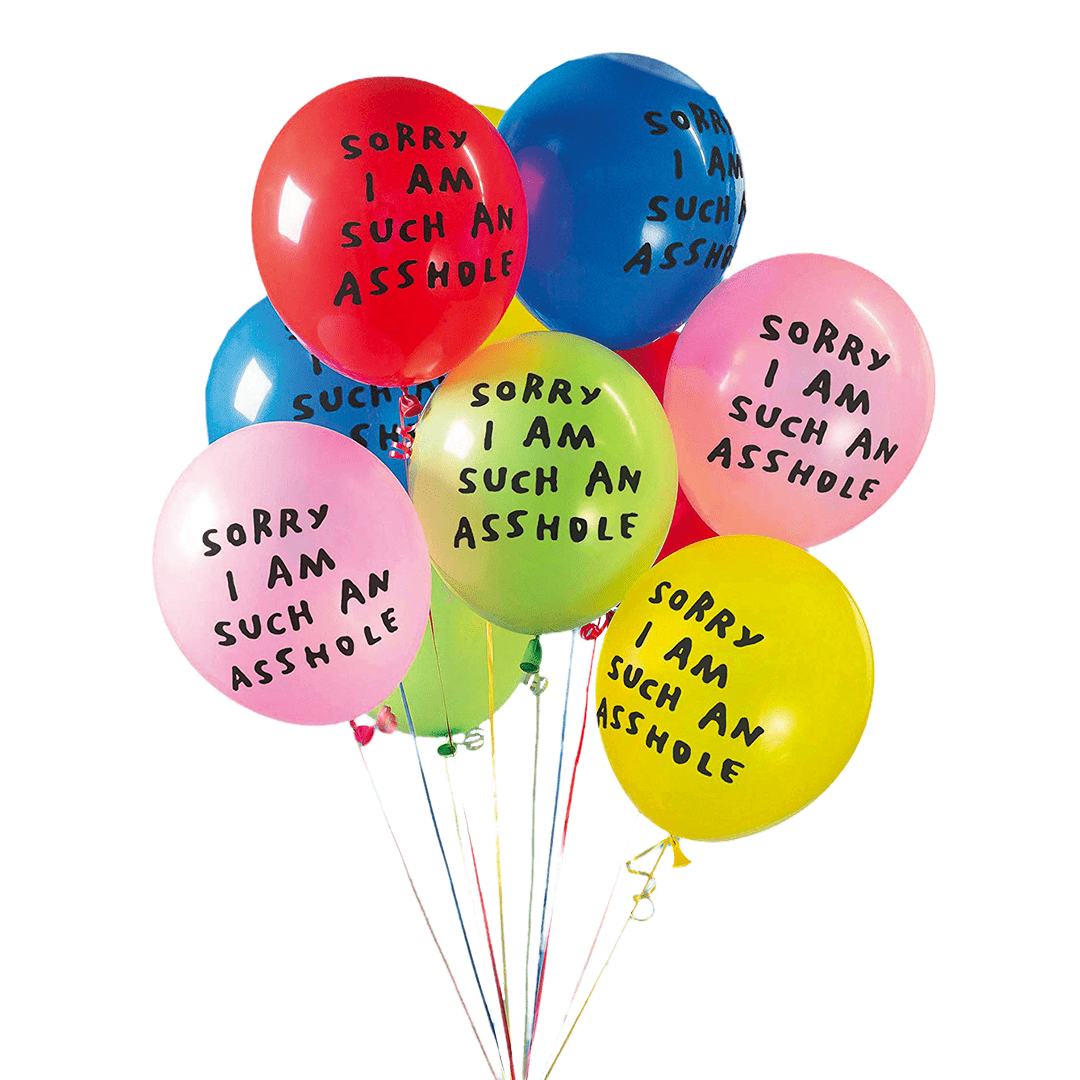 Sorry Balloon Set (Unfortunately Very Useful Balloons) x Adam JK Toys Third Drawer Down Studio 