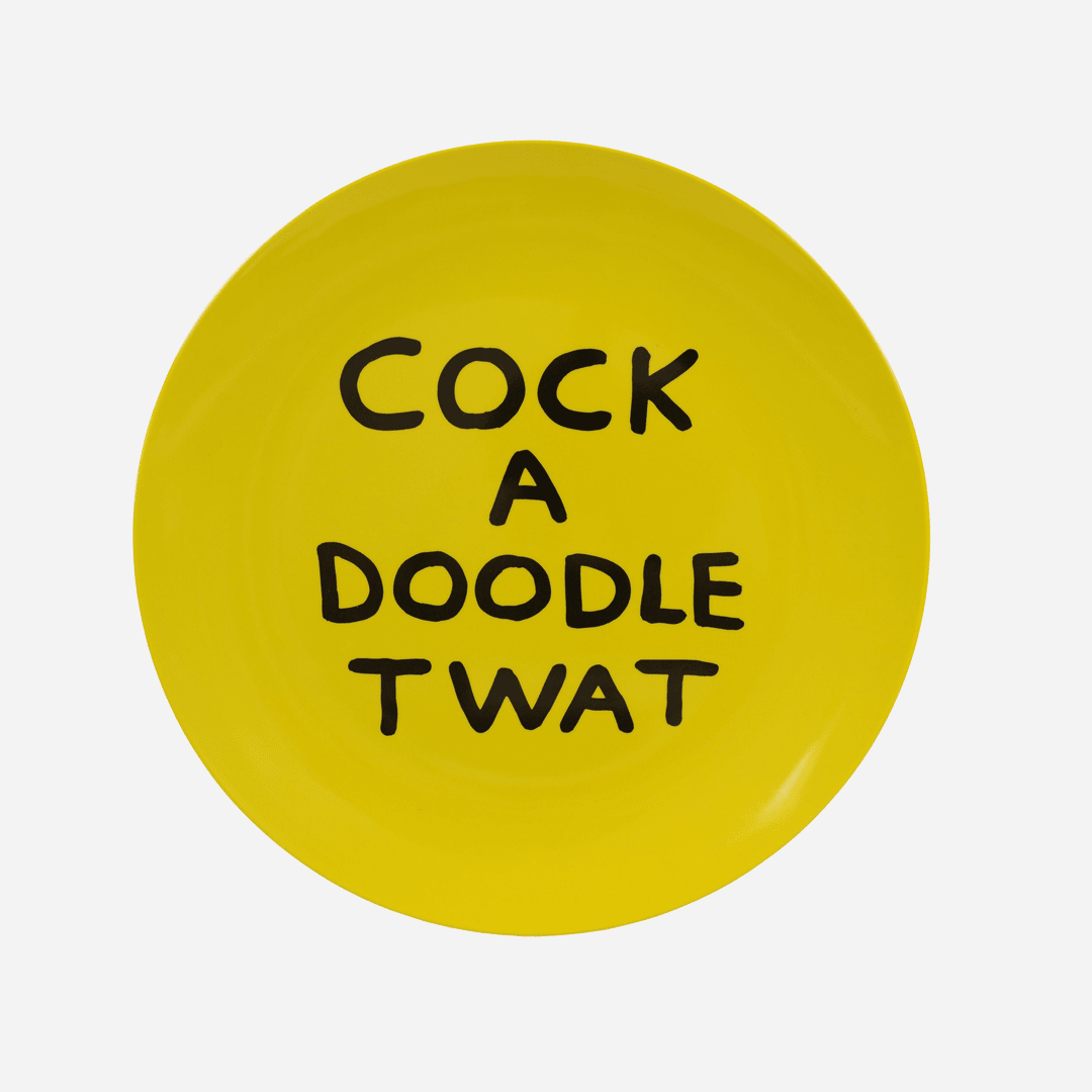 Cock A Doodle Melamine Plate x David Shrigley Tableware Third Drawer Down Studio 