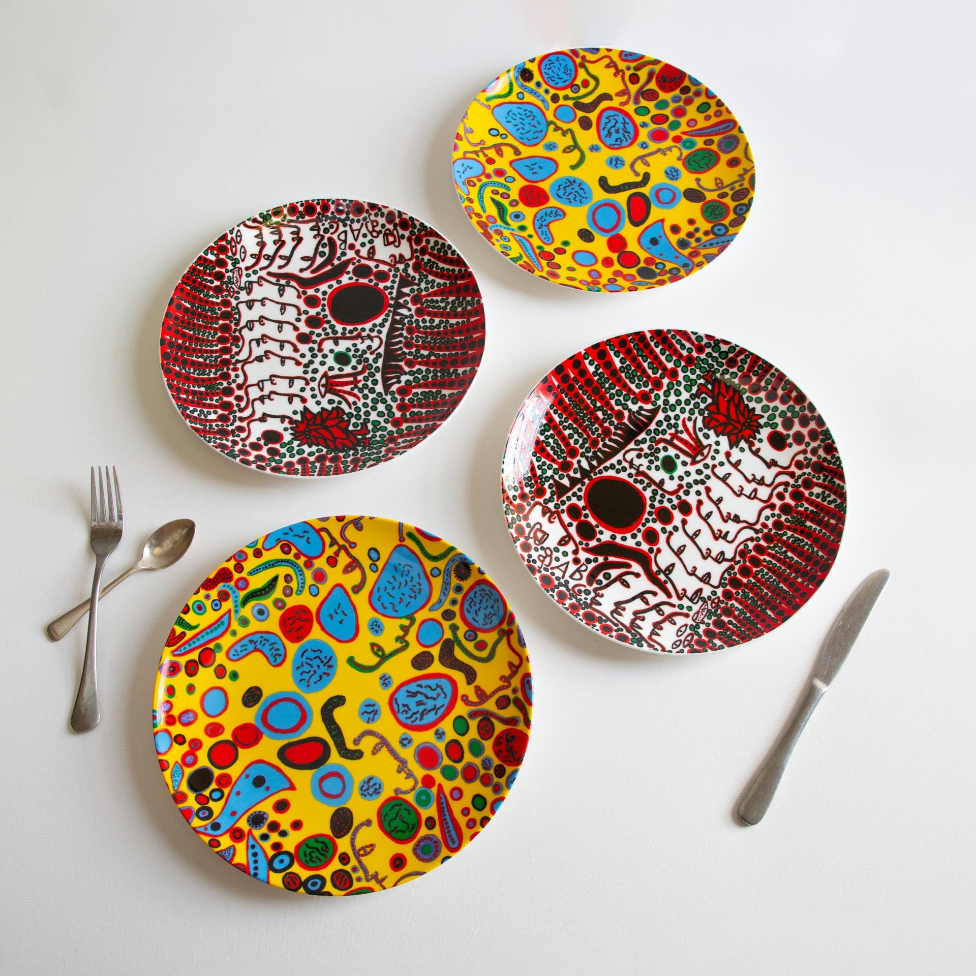 Women Wait For Love, But Men Always Walk Away Ceramic Plate x Yayoi Kusama Ceramic Third Drawer Down Studio 