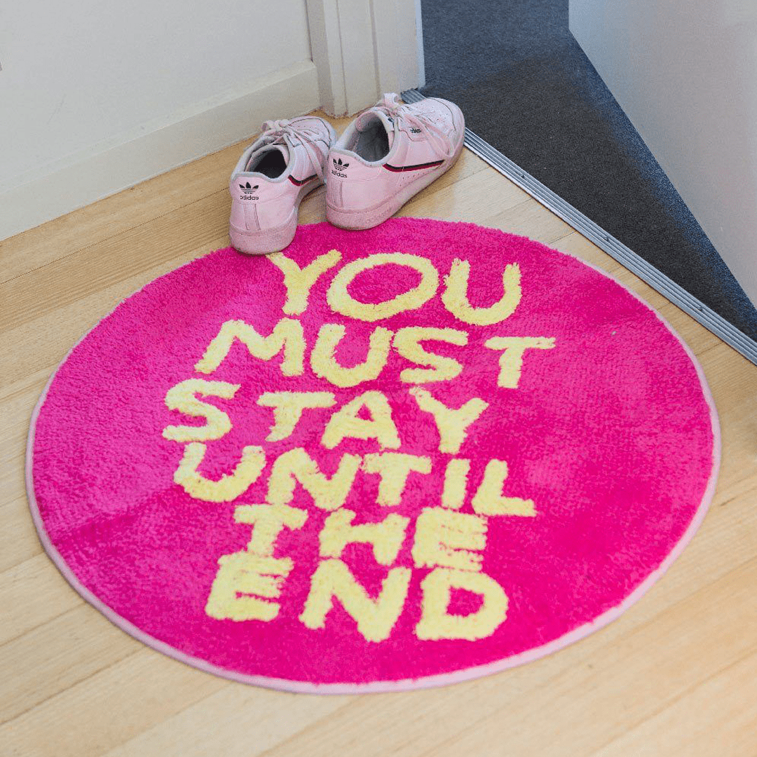 You Must Stay Shaggy Floor Mat x David Shrigley Textiles Third Drawer Down Studio 