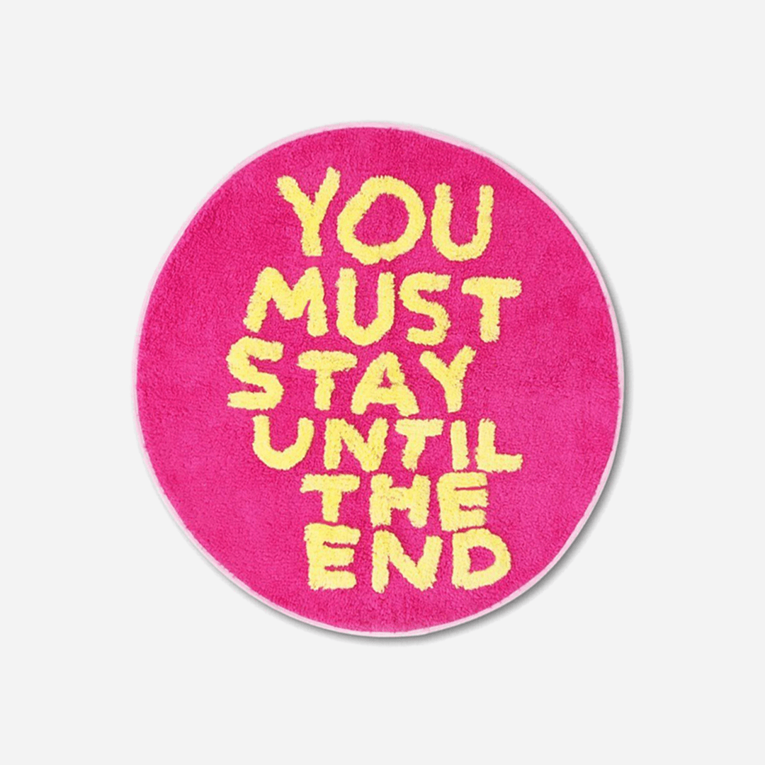 You Must Stay Shaggy Floor Mat x David Shrigley Textiles Third Drawer Down Studio 