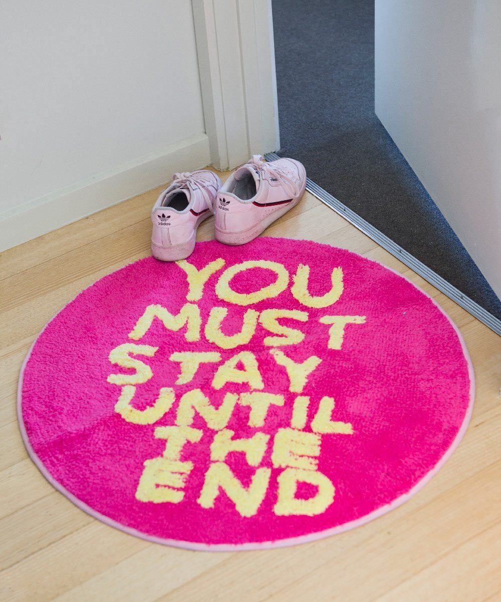 You Must Stay Shaggy Floor Mat X David Shrigley Textiles Third Drawer Down Studio 