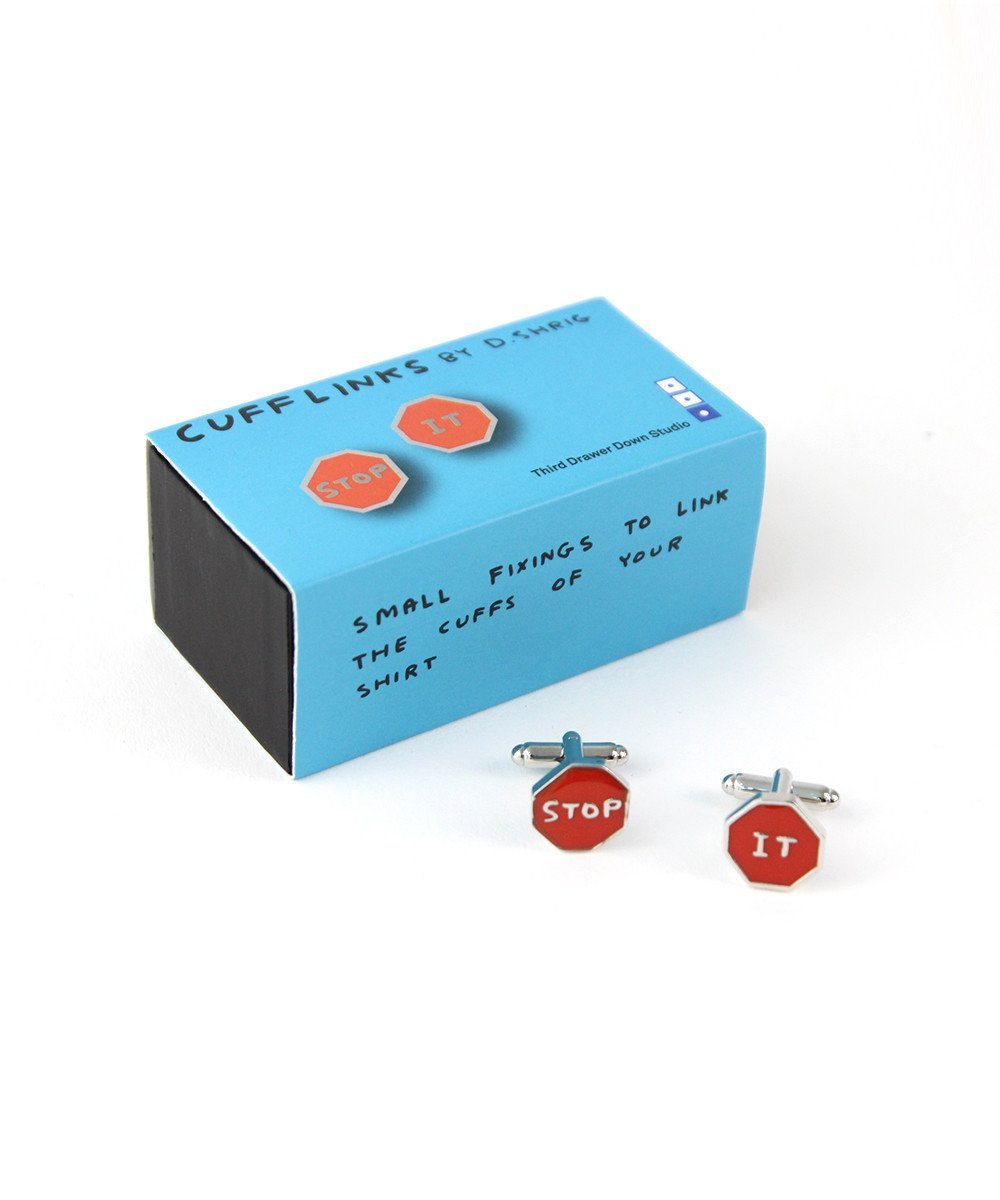 Stop It Cufflinks x David Shrigley Other Third Drawer Down Studio 